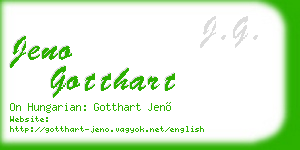 jeno gotthart business card